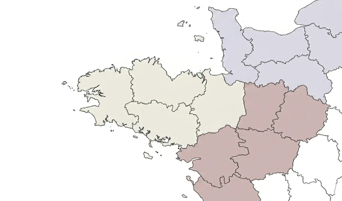 Carte des interventions d’Edifice Expert dans le Grand Ouest